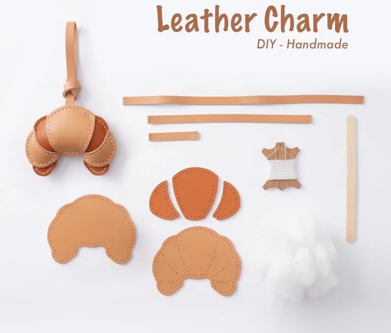 Croissant Leather Bag Charm Kit