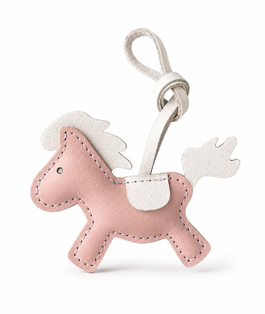 Pink Horse Leather Bag Charm
