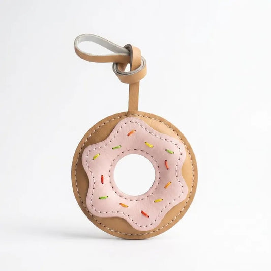 Donut Leather Bag Charm