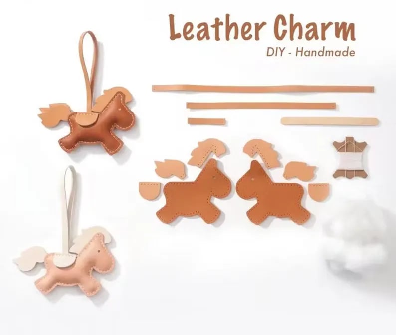 Horse Leather Bag Charm